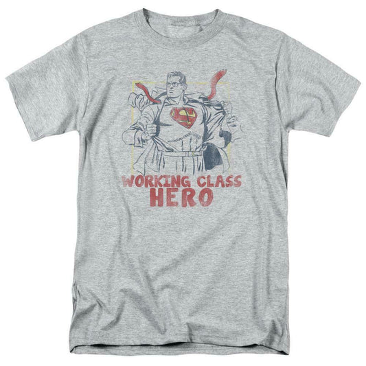 Superman T-shirt Working class hero retro DC comics distressed tee Justice League