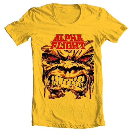 Alpha Flight Sasquatch T-shirt marvel retro style adult regular graphic tee