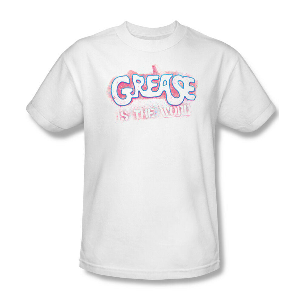 Grease is the Word t-shirt retro 70s movie cotton white tee PAR135