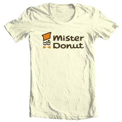 Mister Donut T-shirt retro vintage 1970s 1980s diner 100% cotton graphic tee