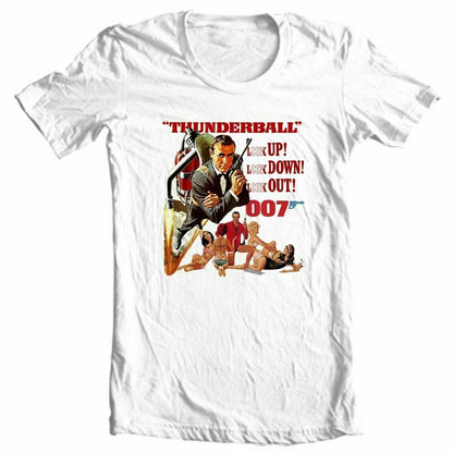 Thunderball James Bond white t-shirt Sean Connery 007 retro style graphic tee