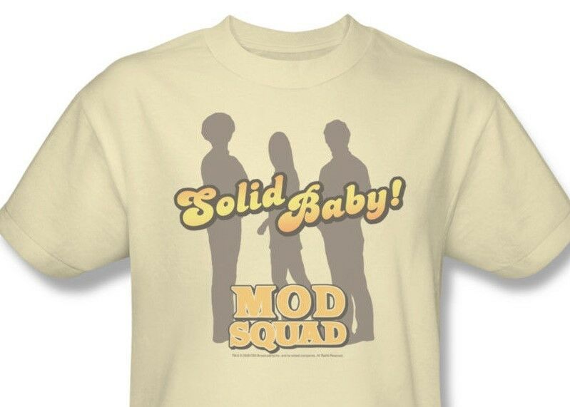 Mod Squad T-shirt retro 1970's disco TV Land show 100% cotton beige tee CBS226