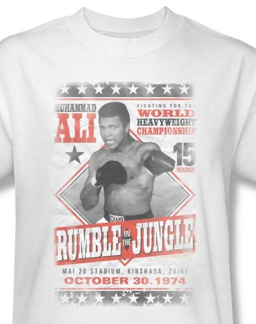 Muhammad Ali T-shirt Rumble Jungle 1970s boxing distressed cotton tee Ali125