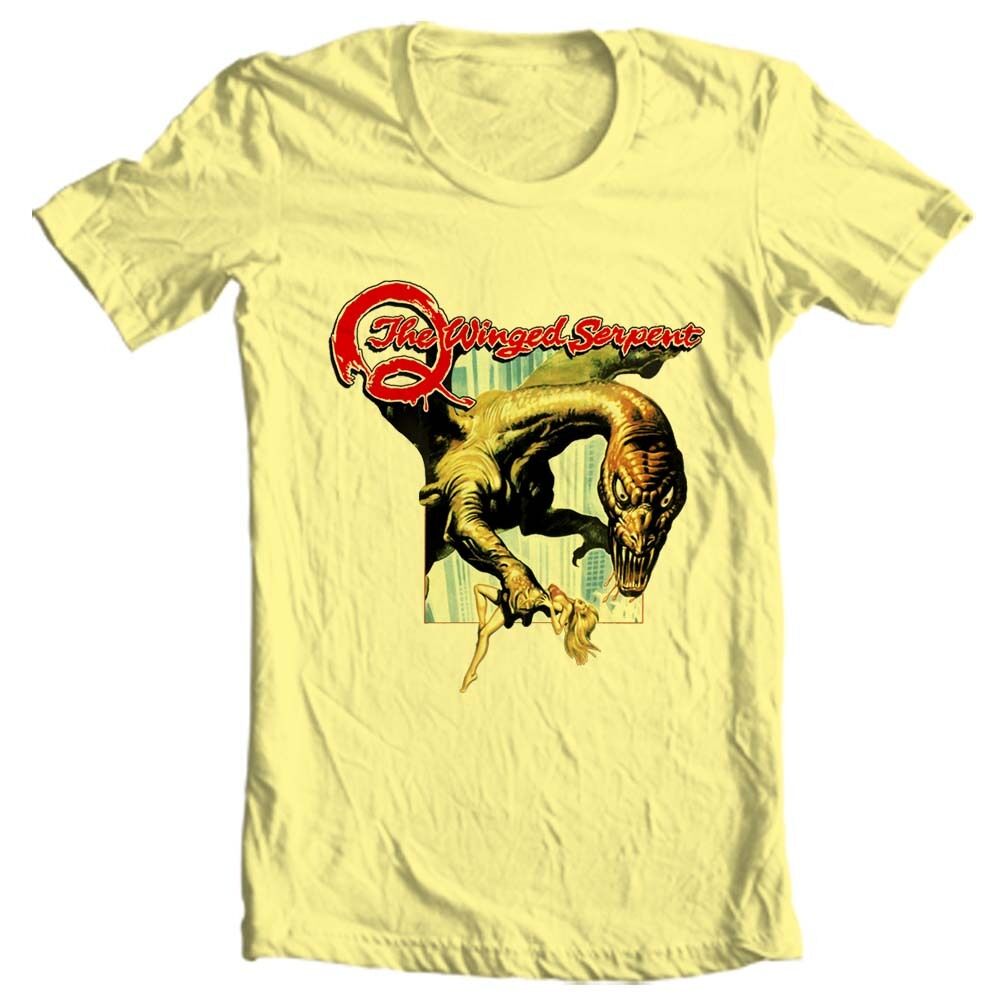 Q The Winged Serpent T-shirt retro sci fi horror movie 100% cotton graphic tee