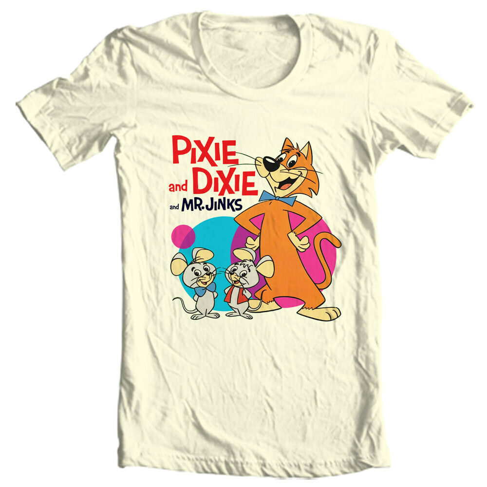 Pixie and Dixie and Mr. Jinx t-shirt 1970s Saturday morning cartoon graphic tee