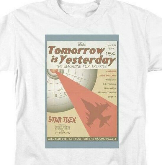 Star Trek T-shirt Tomorrow is Yesterday retro 60's Sc-Fi graphic tee throwback design tshirts