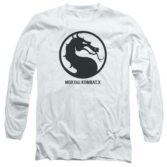 Mortal Combat X logo long sleeve t-shirt adult graphic tee retro video game tee for sale