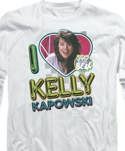 Kelly Kapowski Saved by the Bell t-shirt Retro 80's long sleeve T-shirt NBC144