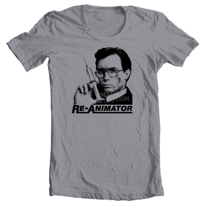 Re-Animator T-shirt Herbert West retro horror film 80s 100 % cotton graphic tee