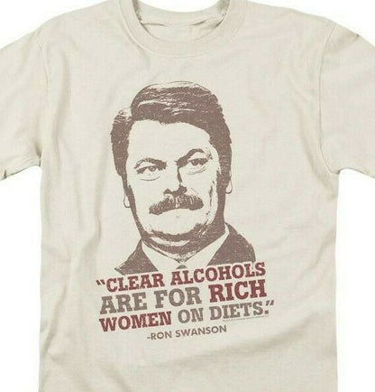 Ron Swanson T-shirt Parks  Recreation Political comedy TV graphic tee NBC932