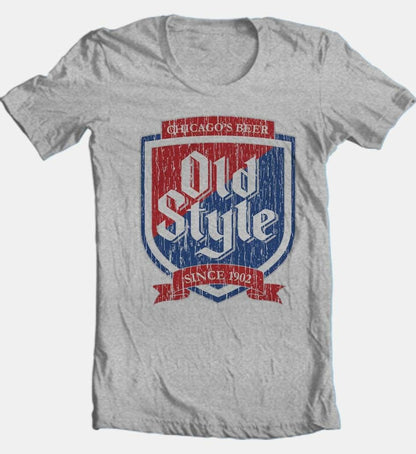 Old Style Beer T-shirt Heilemans vintage style cotton blend grey graphic tee