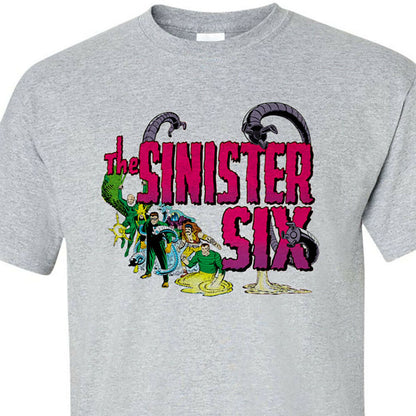 The Sinister Six t-shirt retro marvel comics silver age Kraven Electro Vulture Doc Oc graphic tee