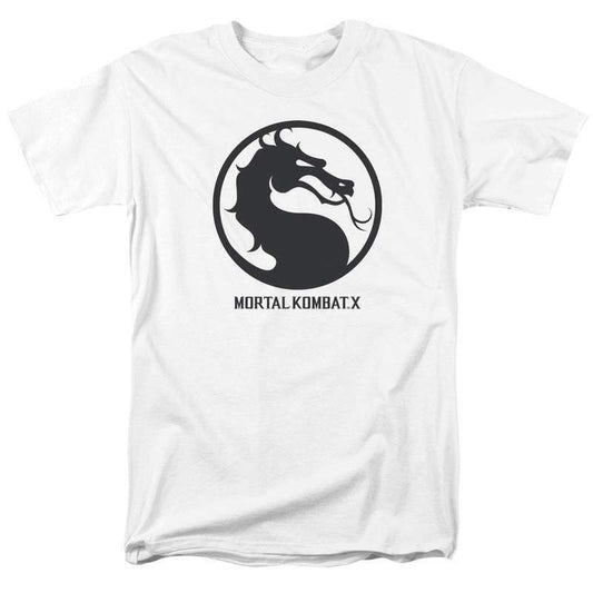 Mortal Combat X logo t-shirt regular fit adult graphic tee for sale retro video games