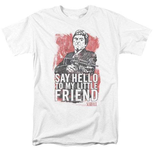 Scarface T-shirt white regular fit men's graphic tee shirt Say Hello to my Little Friend