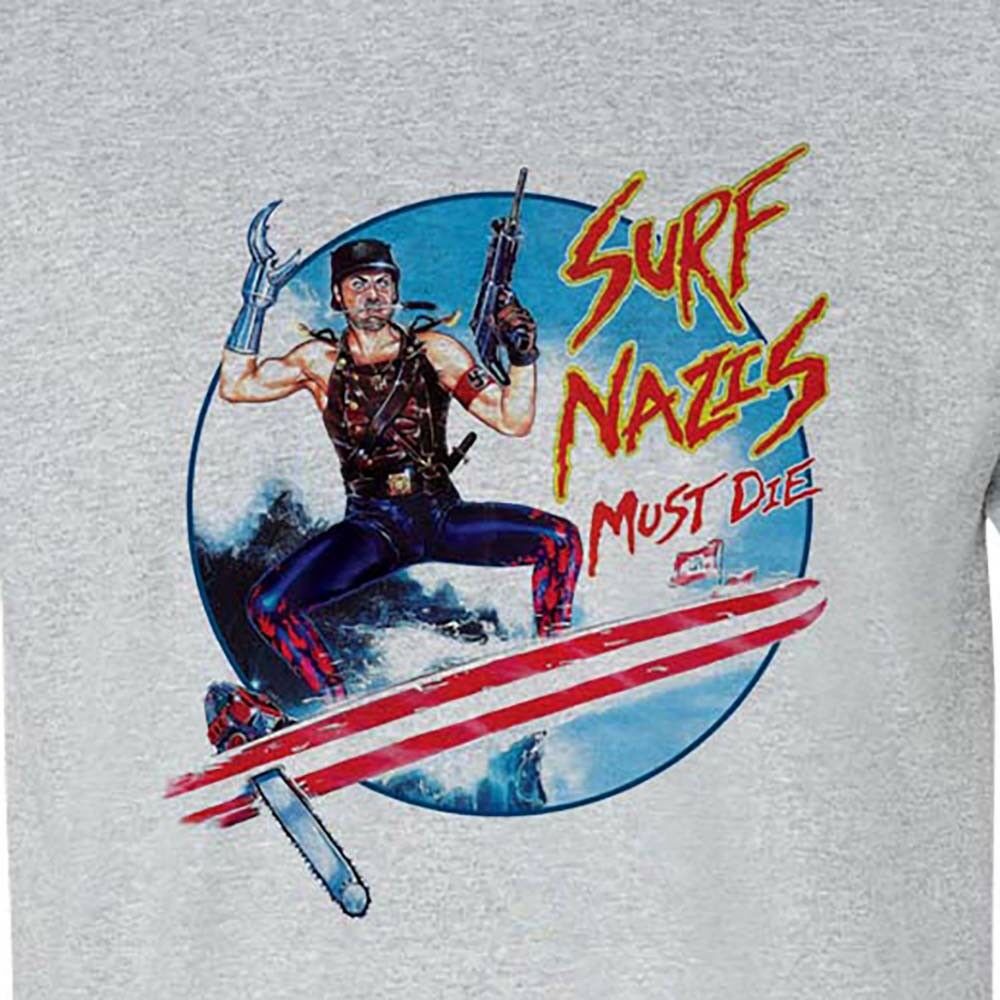 Surf Nazis Must Die T-shirt retro 80s horror sci fi movie Troma film tee shirt Toxic Avenger for sale