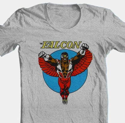 The Falcon T-shirt vintage style retro Marvel comics Bronze Age grey tee for sale online store