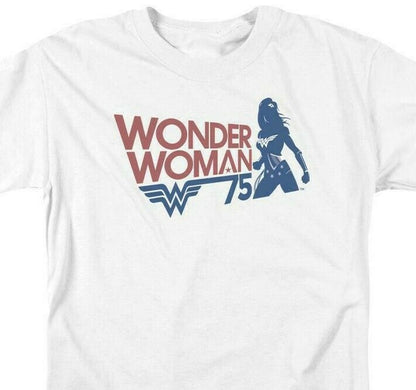 Wonder Woman silhouette t-shirt 75th anniversary dc comics graphic tee JLA711