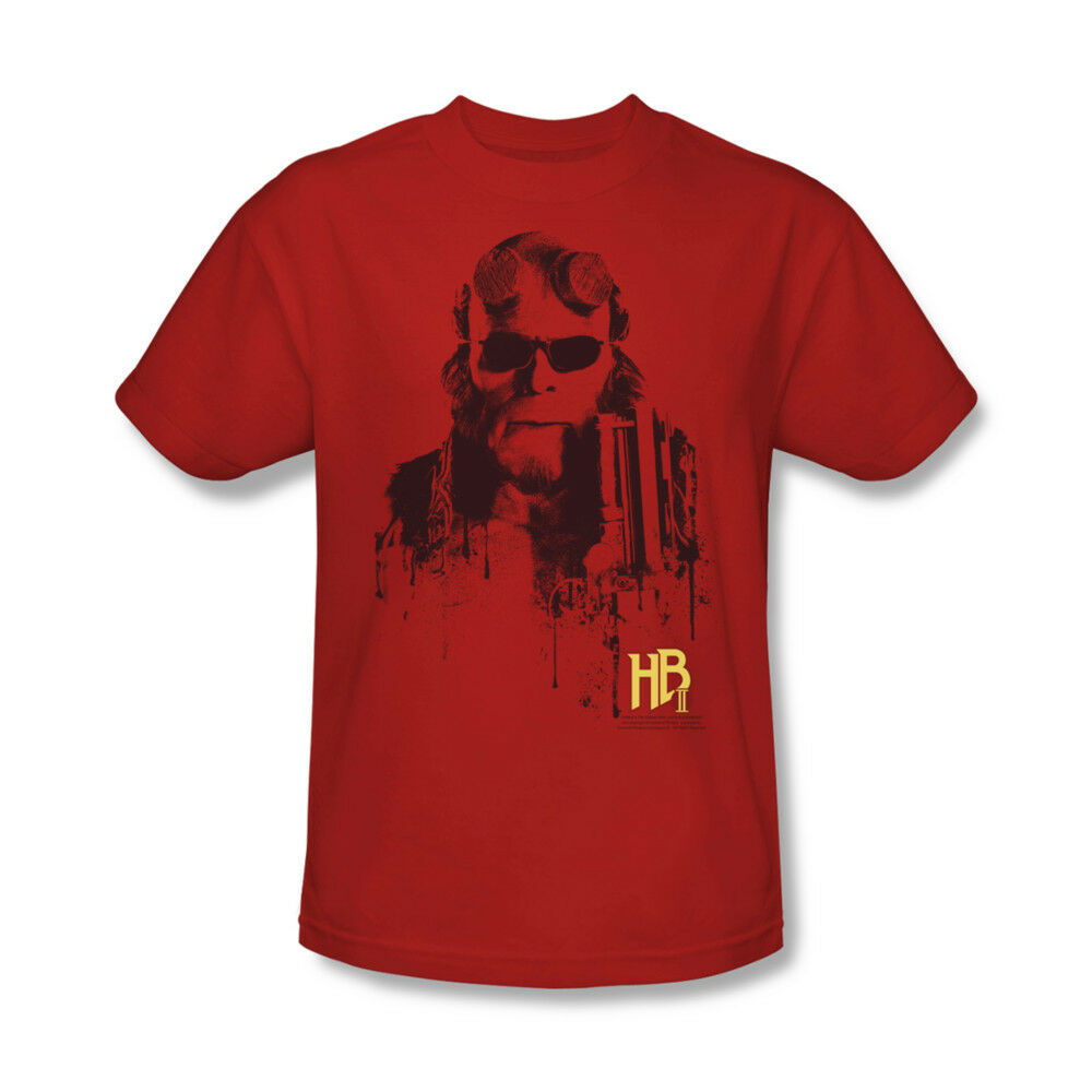 Hellboy II T-shirt retro comic superhero movie graphic cotton red tee UNI114