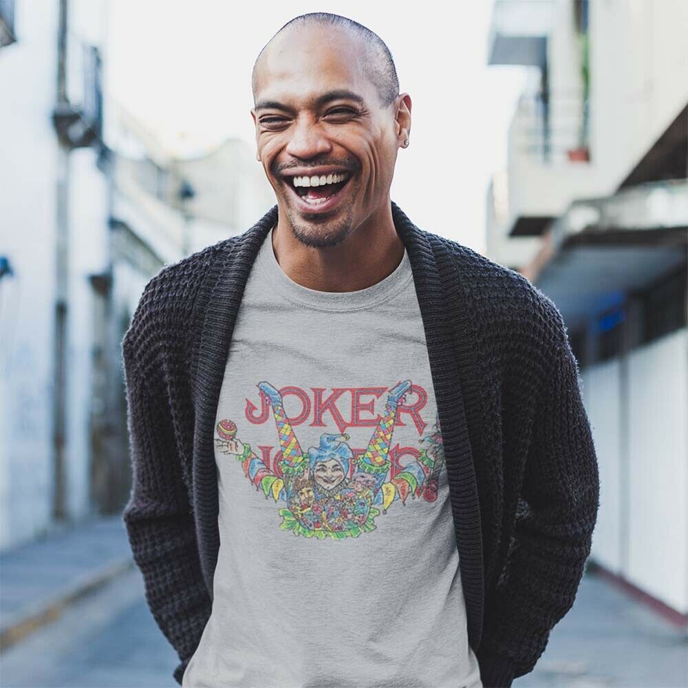 Joker T-shirt cigarette rolling papers retro 70's 80's marijuana graphic tee pot