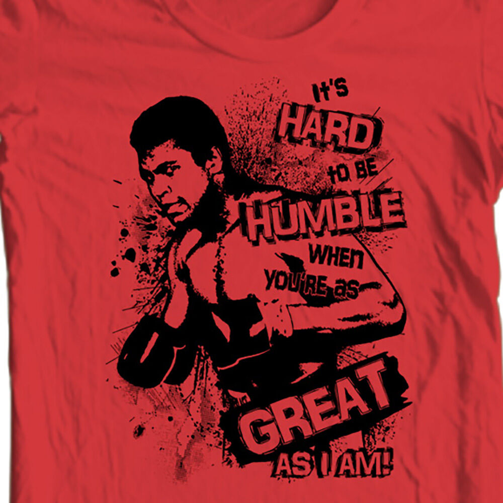 Muhammad Ali T-shirt Hard to be Humble boxing print graphic cotton tee ALI121