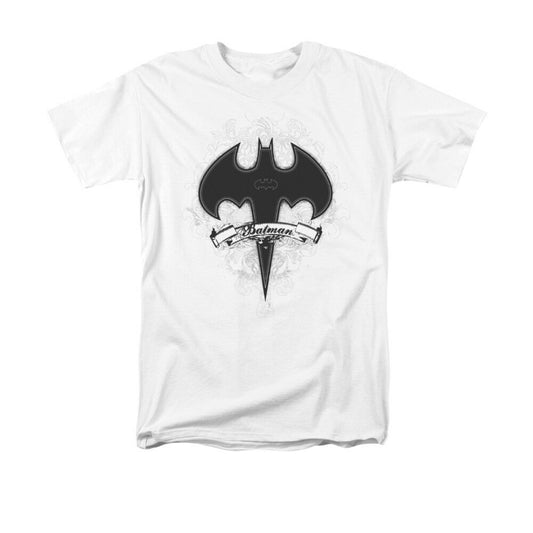 BATMAN GOTHIC GOTHAM  T SHIRT  DC comics superhero graphic 100% cotton tee WHITE