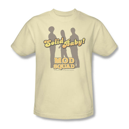 Mod Squad T-shirt retro 1970's disco TV Land show 100% cotton beige tee CBS226