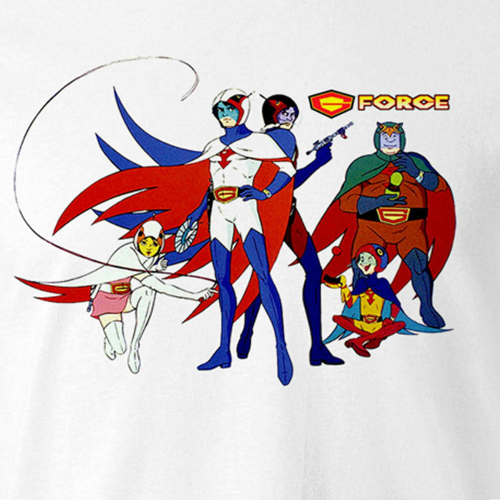 G-Force T shirt Battle of Planets long sleeve retro cartoon 100% cotton tee