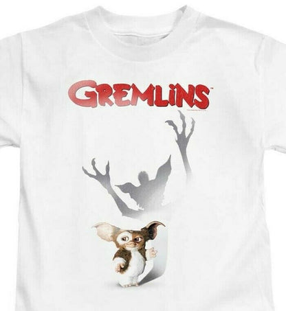 Gremlins T-shirt retro 1980s movie poster graphic printed cotton white tee