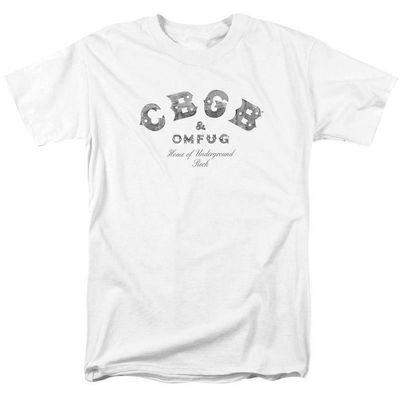 CBGB Retro 70s Punk Rock Bar NY City graphic white cotton T-shirt CBGB104