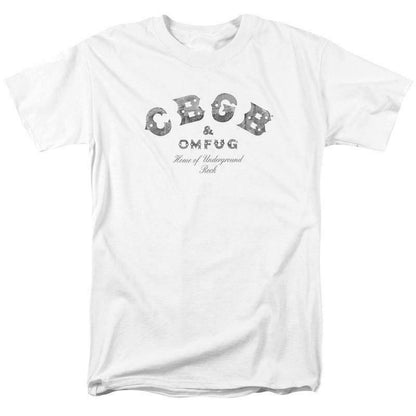 CBGB Retro 70s Punk Rock Bar NY City graphic white cotton T-shirt CBGB104