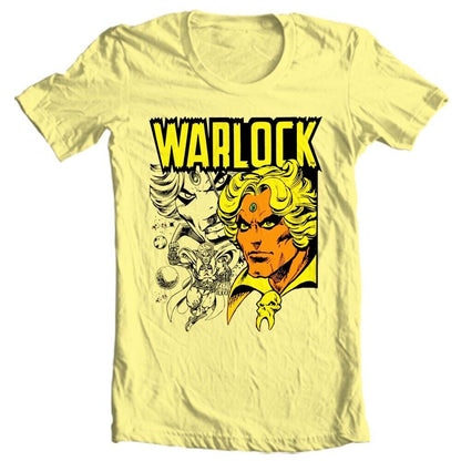 Adam Warlock T-shirt retro adult regular fit yellow cotton graphic tee