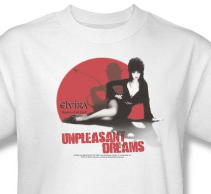 Elvira T-shirt Free Shipping Unpleasant Dreams Mistress Dark cotton tee EVA110