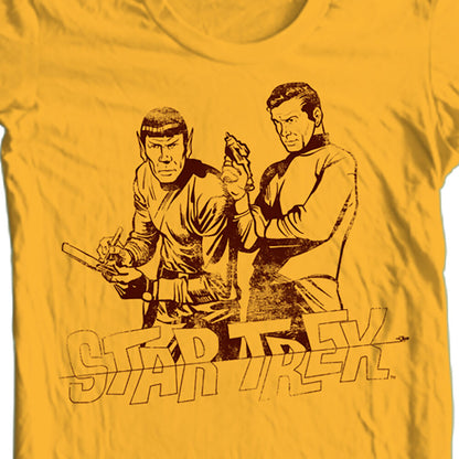 Star Trek T shirt Kirk  Spock Animated series original crew retro 70s throwback design t-shirts