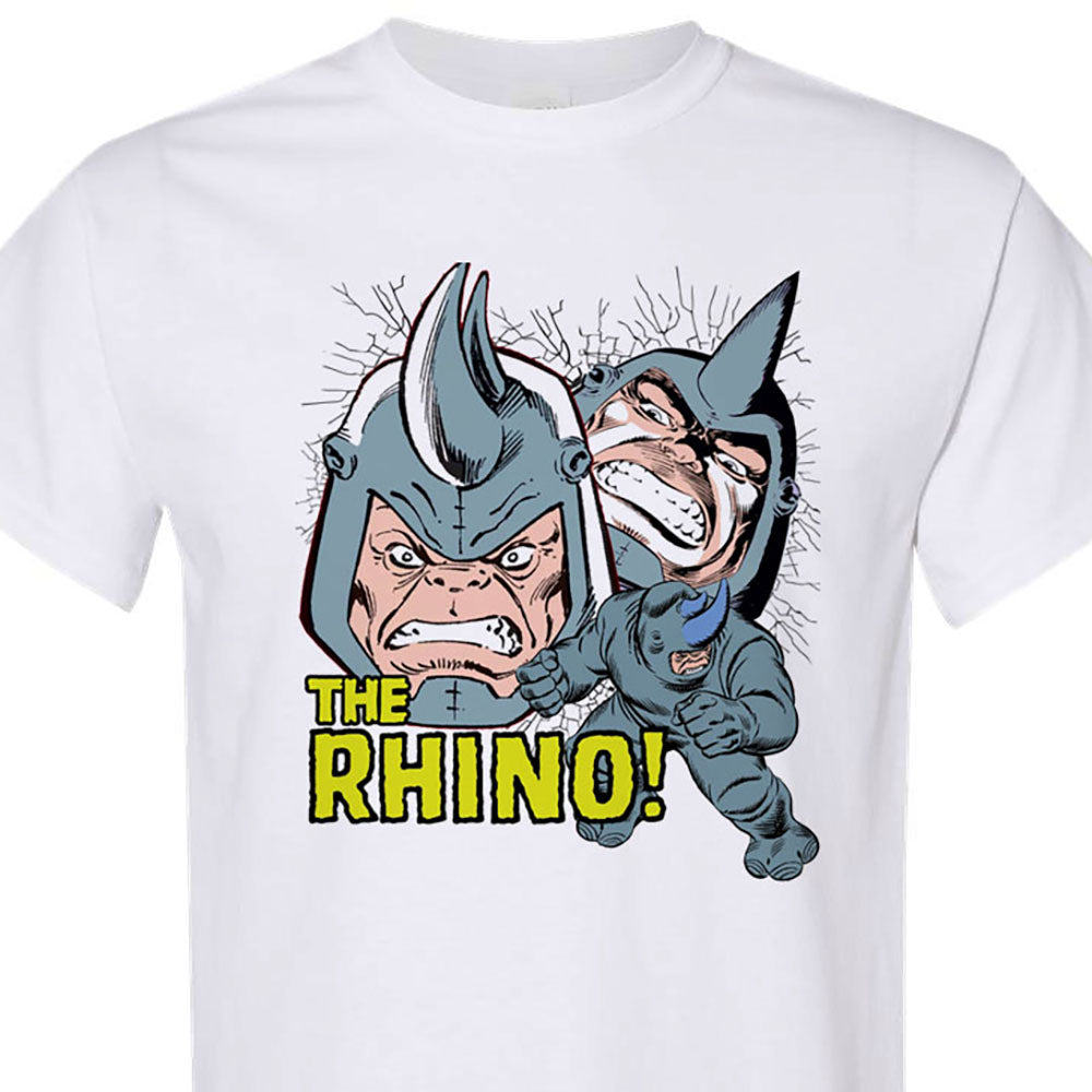 The Rhino T-Shirt Marvel Comics Spiderman sinister six silver age bronze age retro comic book throwback design tshirt for sale