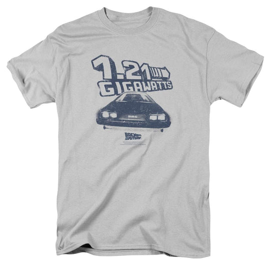 Back To Future 1.21 Gigawatts T-shirt men's regular fit cotton tee retro 80's throwback design tshirt for sale